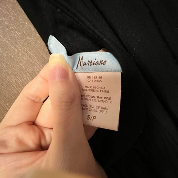 Black Marciano One Shoulder Top S - Picture 3 of 3